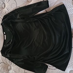 Black Scoop Neck Blouse, size L